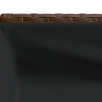 vidaXL Pflanzkübel mit Ablage Braun Poly Rattan