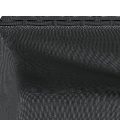 vidaXL Pflanzkübel mit Ablage Schwarz Poly Rattan
