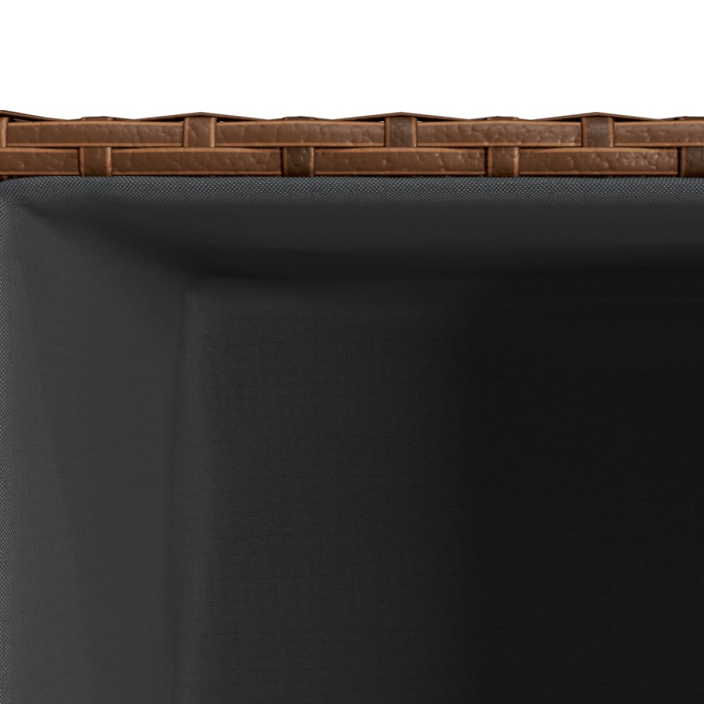 vidaXL Pflanzkübel 3 Stk. Braun Poly Rattan