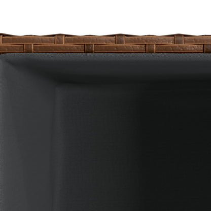 vidaXL Pflanzkübel 3 Stk. Braun Poly Rattan