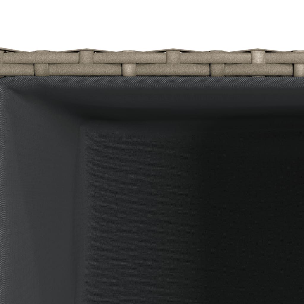 vidaXL Jardinières 3 pcs Gris Résine tressée