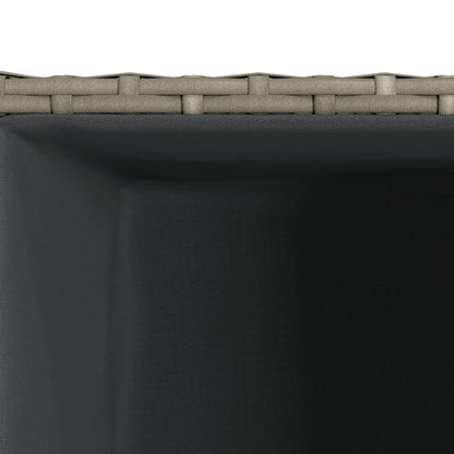 vidaXL Jardinières 3 pcs Gris Résine tressée