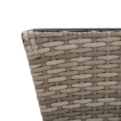 vidaXL Jardinières avec crochets 2 pcs Gris Résine tressée