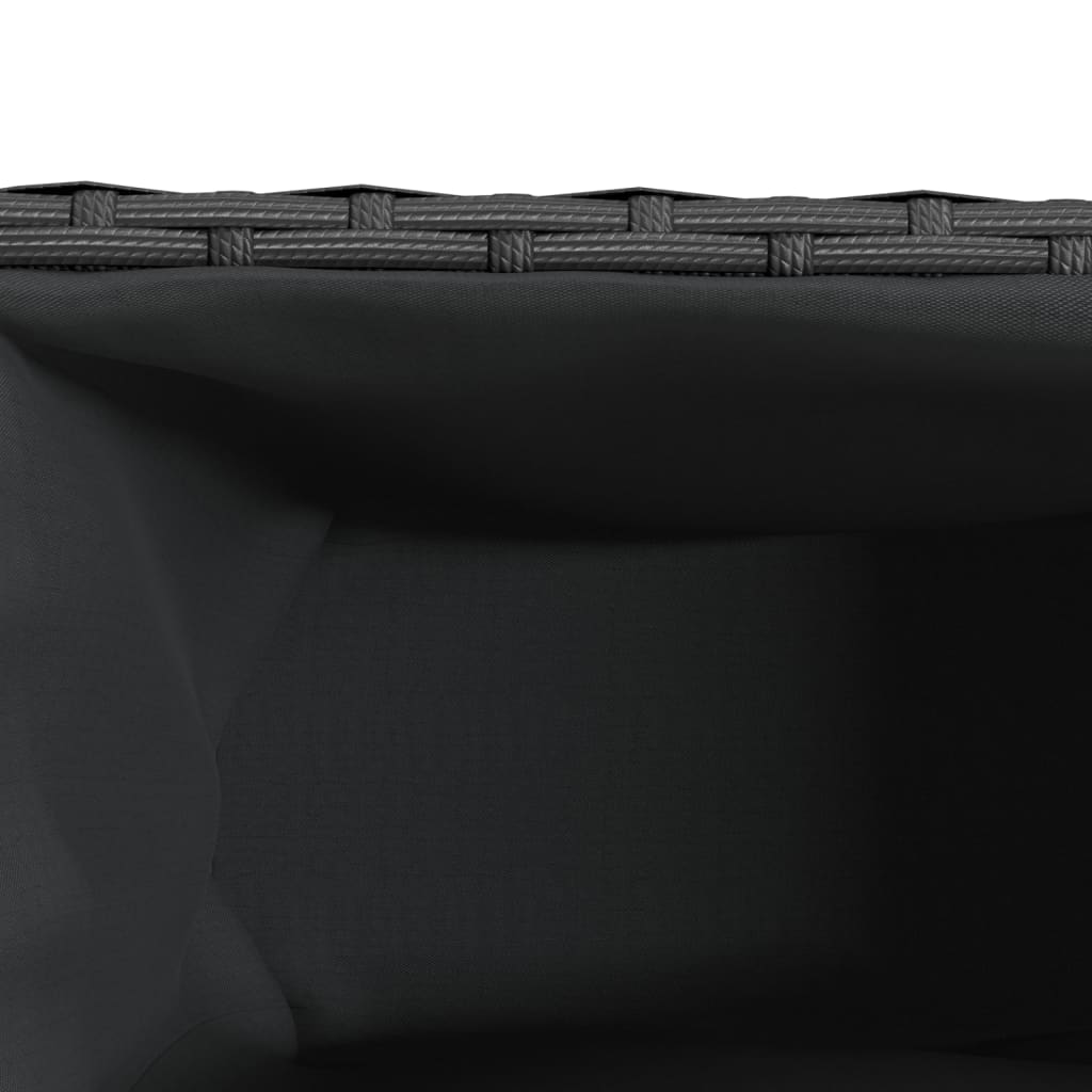 vidaXL Carré potager à 2 compartiments Noir 90x20x40 cm Résine tressée