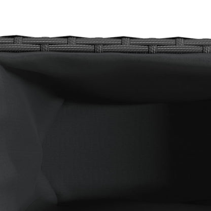 vidaXL Carré potager à 2 compartiments Noir 90x20x40 cm Résine tressée