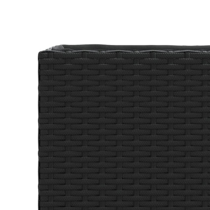 vidaXL Carré potager à 2 compartiments Noir 90x20x40 cm Résine tressée