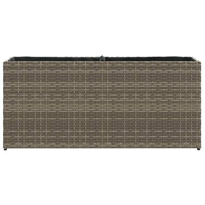 vidaXL Hochbeet mit 2 Fächern Grau 90x20x40 cm Poly Rattan