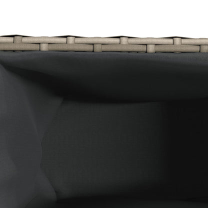 vidaXL Hochbeet mit 2 Fächern Grau 90x20x40 cm Poly Rattan