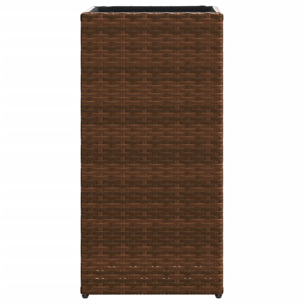 vidaXL Pflanzkübel Braun 30x30x60 cm Poly Rattan