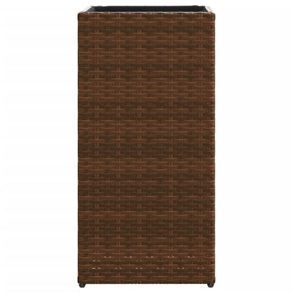 vidaXL Pflanzkübel Braun 30x30x60 cm Poly Rattan