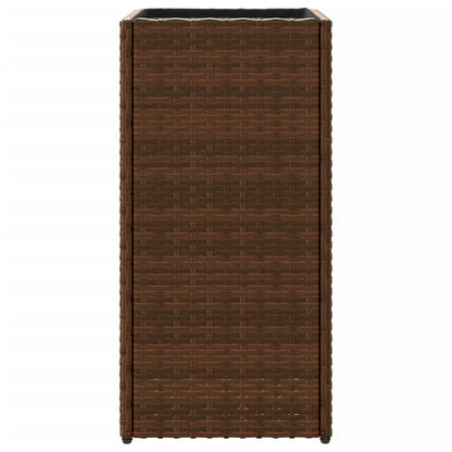 vidaXL Pflanzkübel Braun 30x30x60 cm Poly Rattan