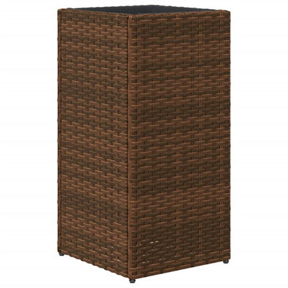 vidaXL Pflanzkübel Braun 30x30x60 cm Poly Rattan