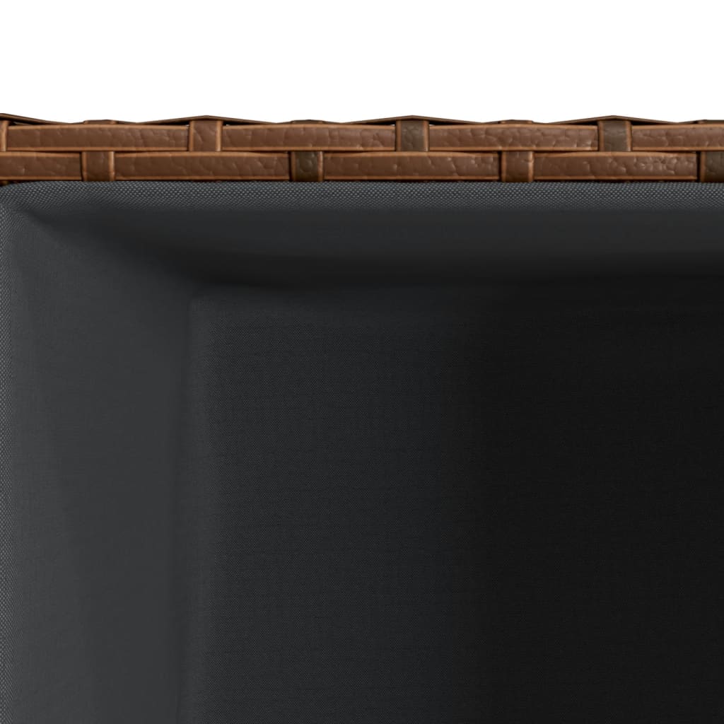 vidaXL Pflanzkübel Braun 30x30x60 cm Poly Rattan