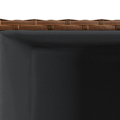 vidaXL Pflanzkübel Braun 30x30x60 cm Poly Rattan