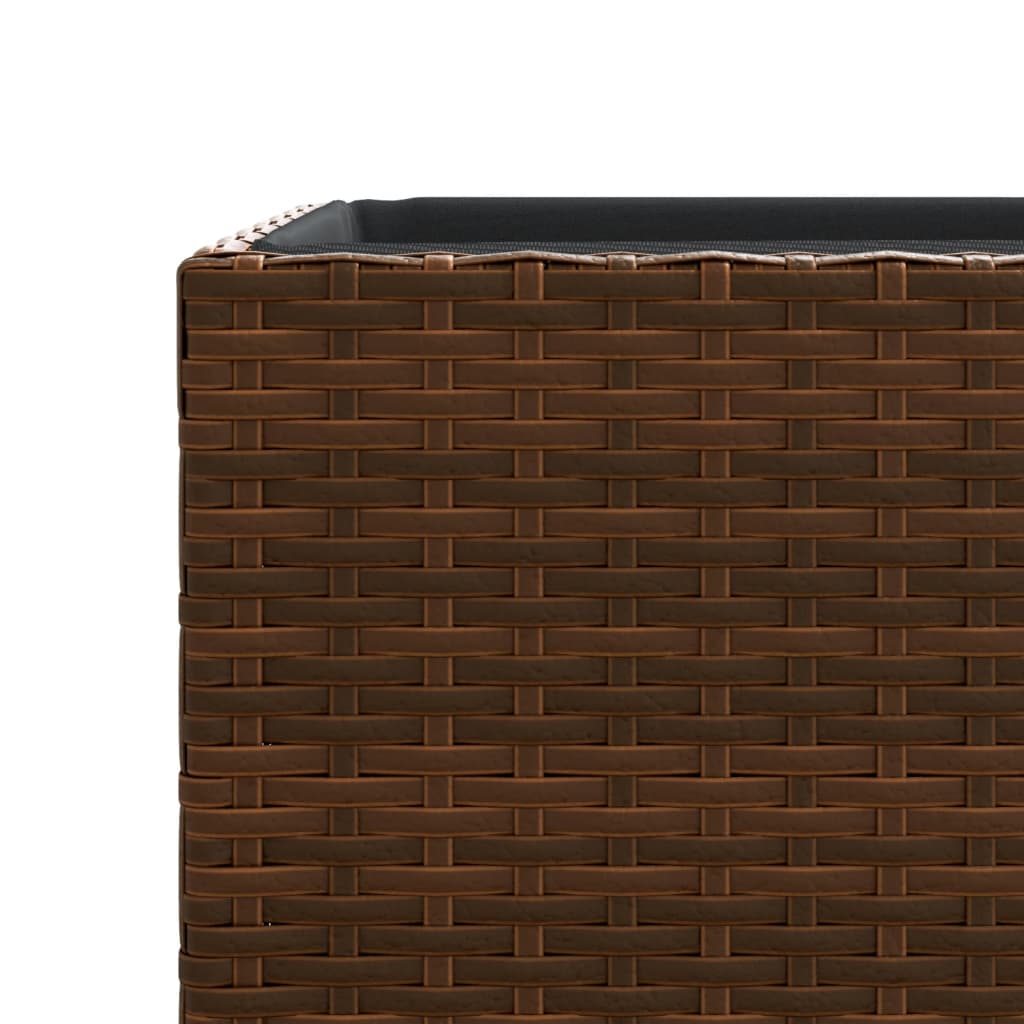 vidaXL Pflanzkübel Braun 30x30x60 cm Poly Rattan