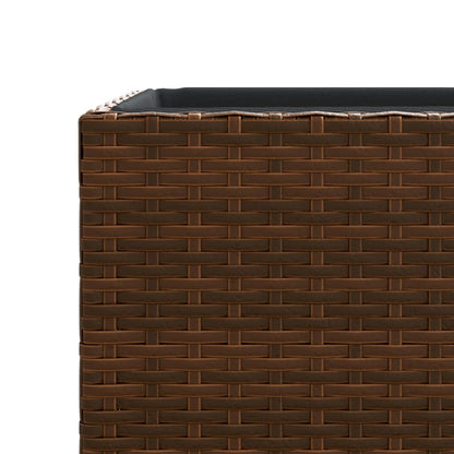 vidaXL Pflanzkübel Braun 30x30x60 cm Poly Rattan