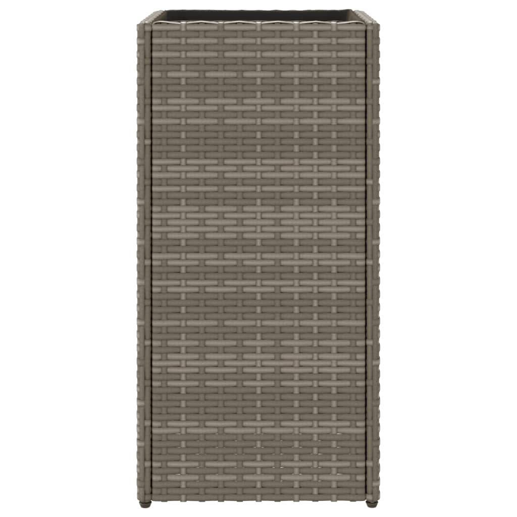 vidaXL Pflanzkübel Grau 30x30x60 cm Poly Rattan