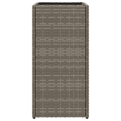 vidaXL Pflanzkübel Grau 30x30x60 cm Poly Rattan