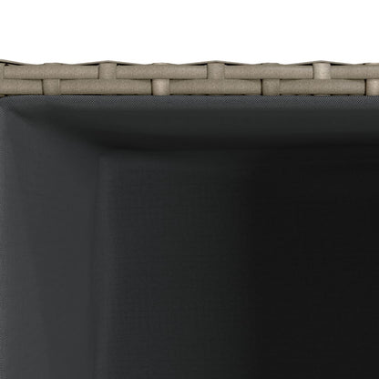 vidaXL Pflanzkübel Grau 30x30x60 cm Poly Rattan