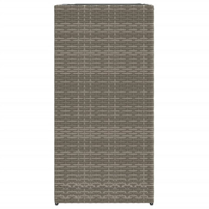 vidaXL Pflanzkübel Grau 40x40x80 cm Poly Rattan