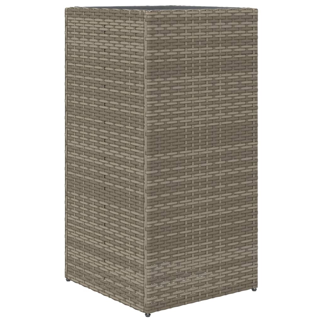 vidaXL Pflanzkübel Grau 40x40x80 cm Poly Rattan