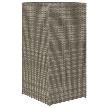 vidaXL Pflanzkübel Grau 40x40x80 cm Poly Rattan