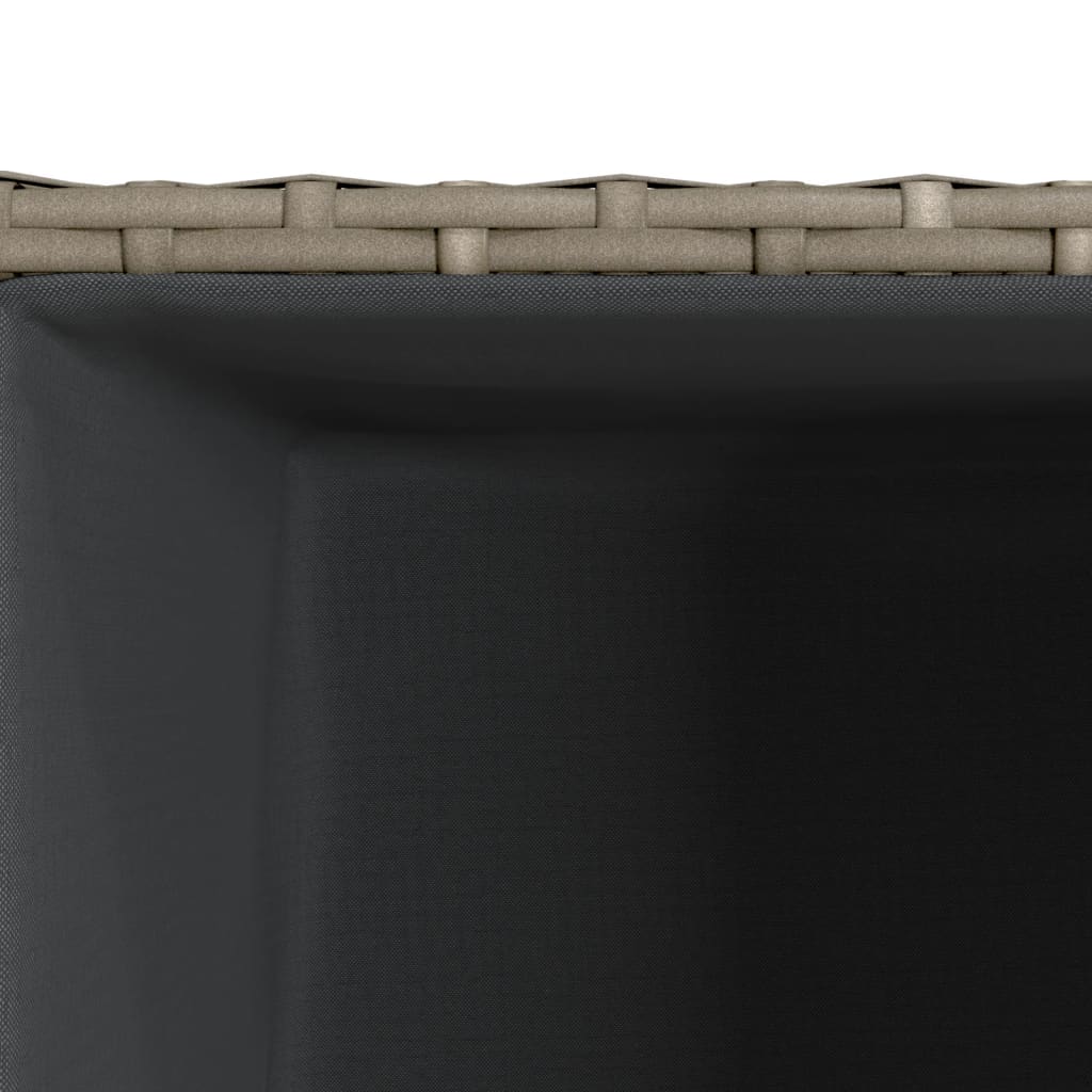 vidaXL Pflanzkübel Grau 40x40x80 cm Poly Rattan
