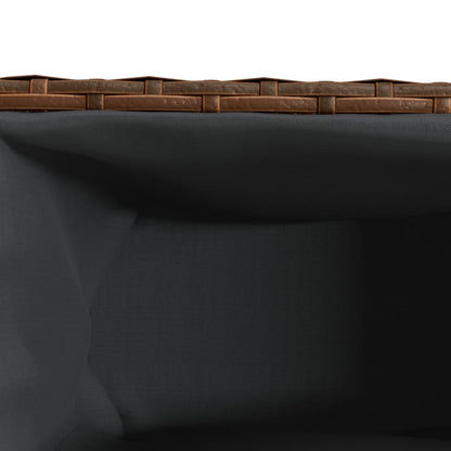 vidaXL Hochbeet mit 3 Fächern Braun 105x30x32 cm Poly Rattan