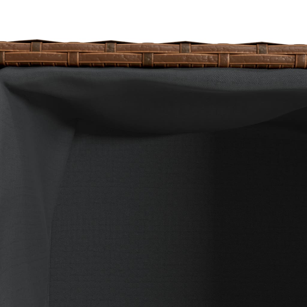 vidaXL Pflanzkübel 2 Töpfe Braun 72x30x32 cm Poly-Rattan