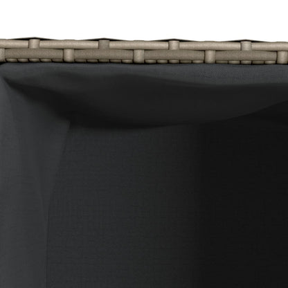 vidaXL Hochbeet mit 2 Fächern Grau 72x30x32 cm Poly Rattan