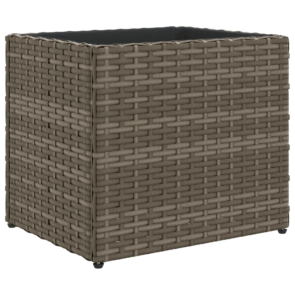 vidaXL Jardinière Gris 36x30x32 cm Résine tressée