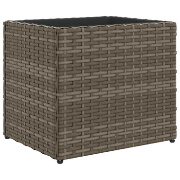 vidaXL Jardinière Gris 36x30x32 cm Résine tressée