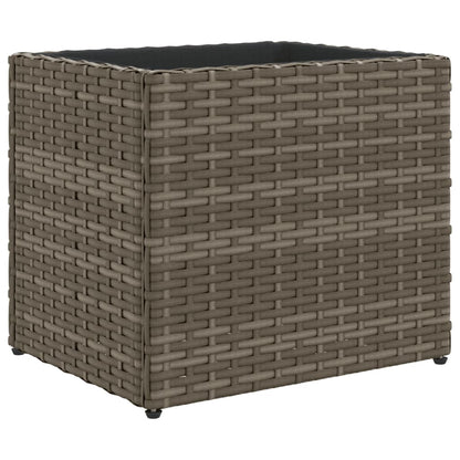 vidaXL Jardinière Gris 36x30x32 cm Résine tressée