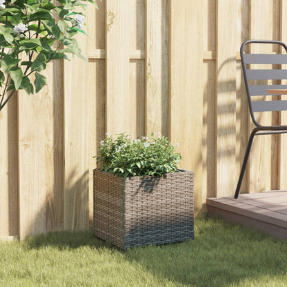 vidaXL Jardinière Gris 36x30x32 cm Résine tressée