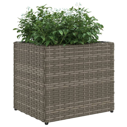 vidaXL Jardinière Gris 36x30x32 cm Résine tressée