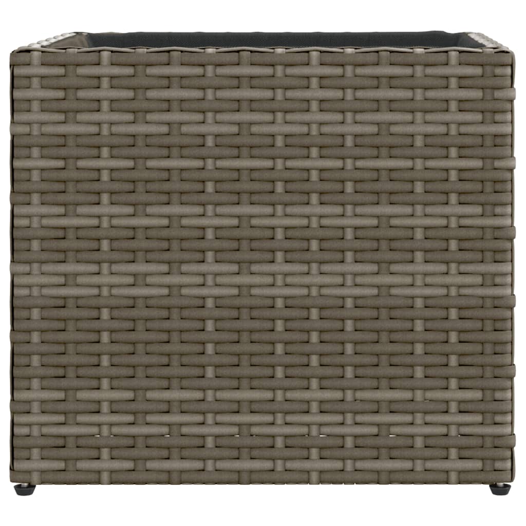 vidaXL Jardinière Gris 36x30x32 cm Résine tressée