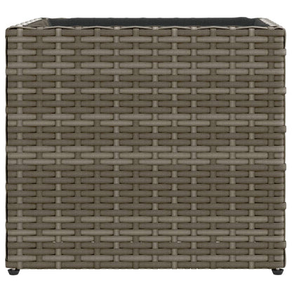 vidaXL Jardinière Gris 36x30x32 cm Résine tressée