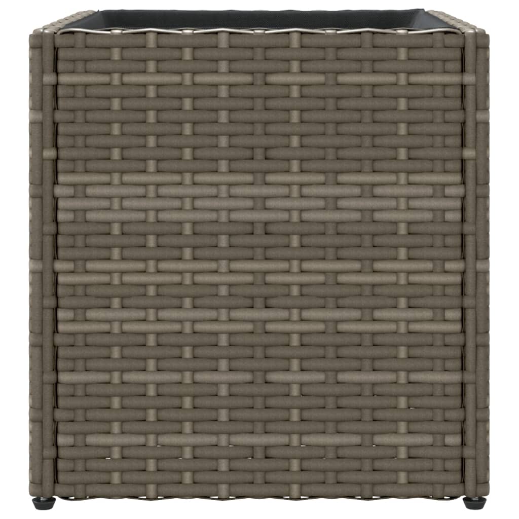 vidaXL Jardinière Gris 36x30x32 cm Résine tressée