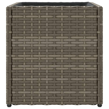 vidaXL Jardinière Gris 36x30x32 cm Résine tressée