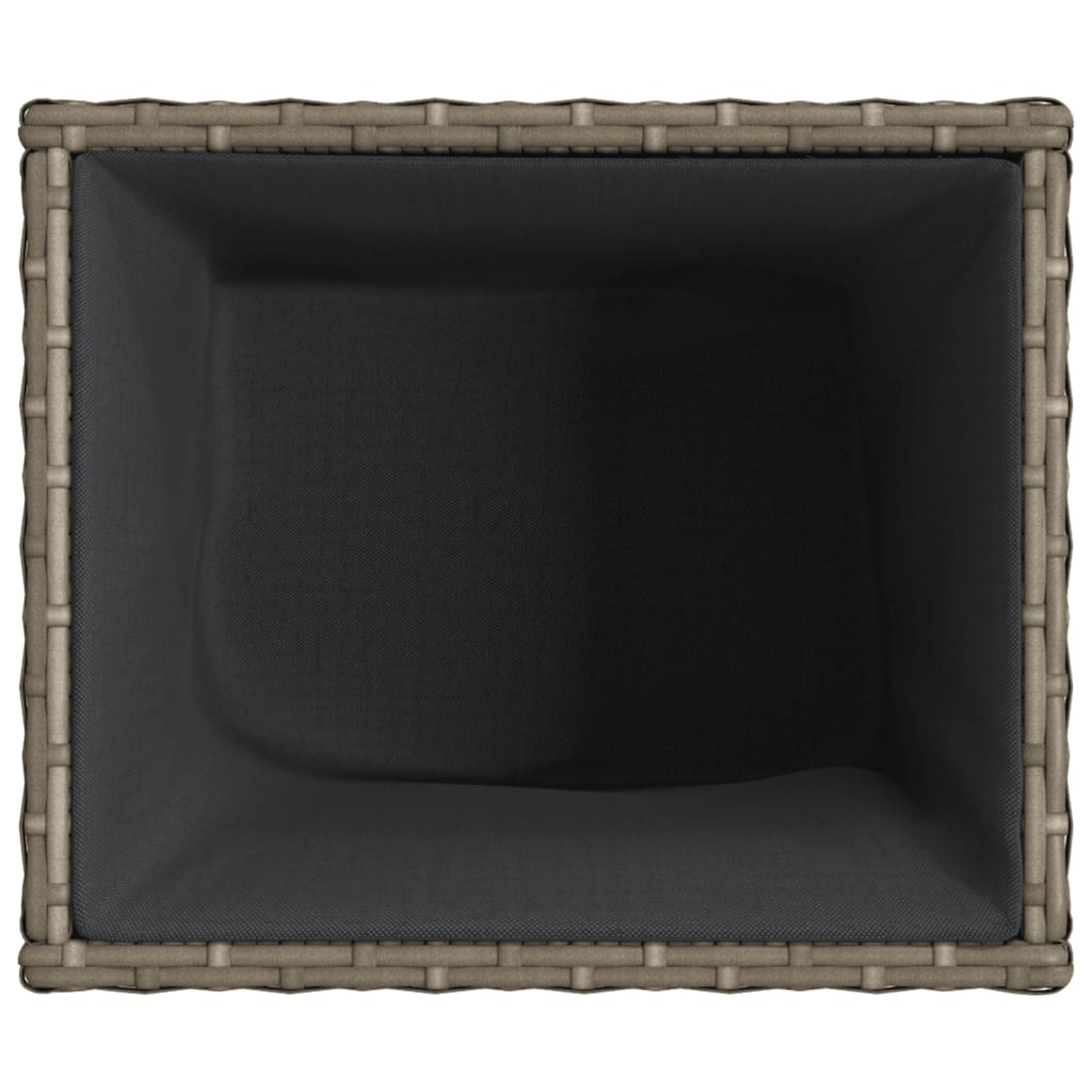 vidaXL Jardinière Gris 36x30x32 cm Résine tressée