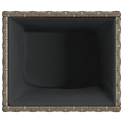 vidaXL Jardinière Gris 36x30x32 cm Résine tressée
