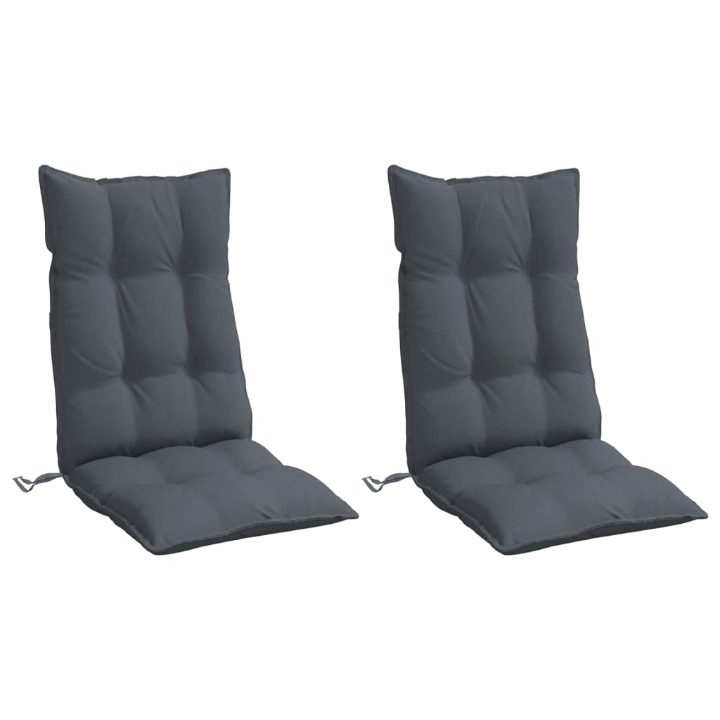 vidaXL Coussins de dossier haut 2 pcs Anthracite Tissu Oxford