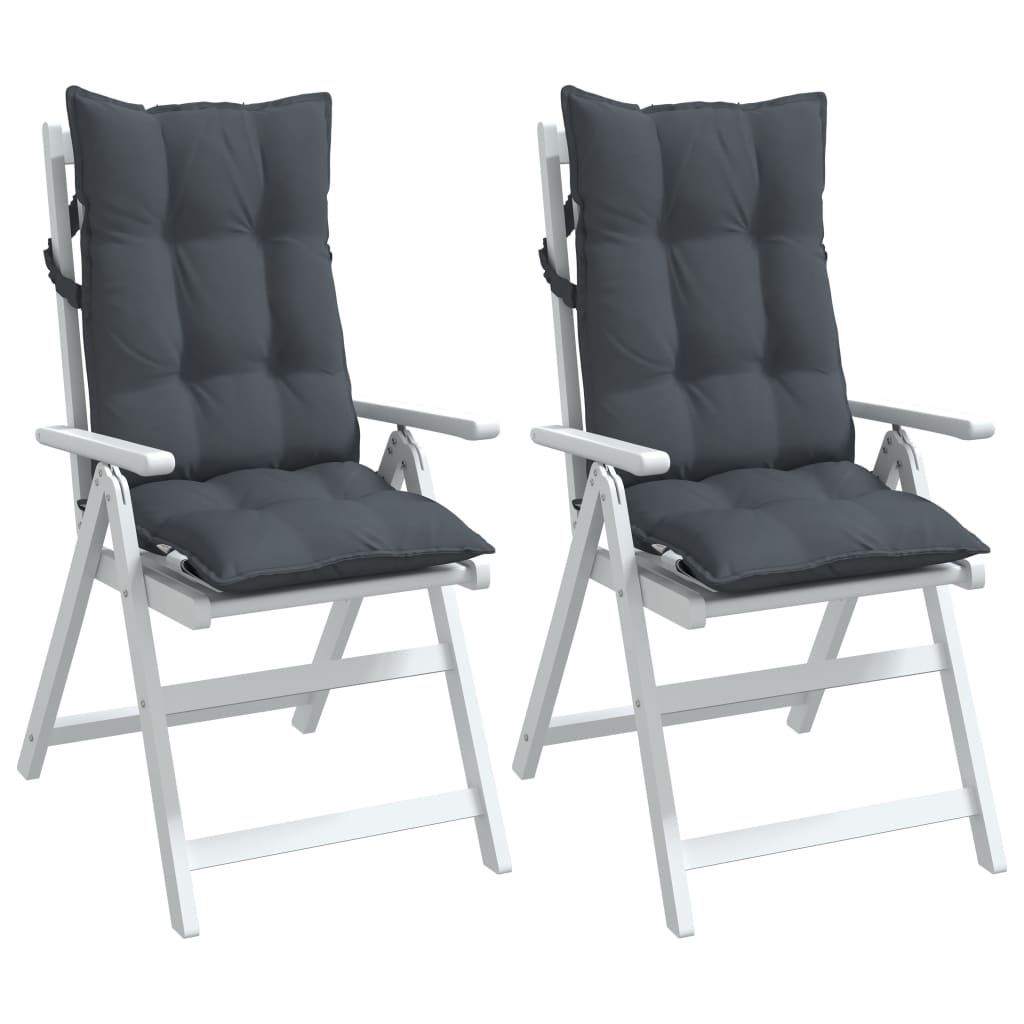 vidaXL Coussins de dossier haut 2 pcs Anthracite Tissu Oxford