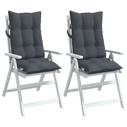 vidaXL Coussins de dossier haut 2 pcs Anthracite Tissu Oxford