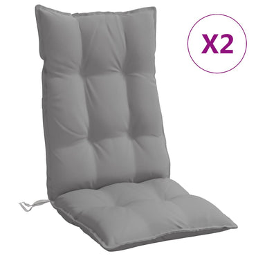 vidaXL Coussins de dossier haut 2 pcs Gris Tissu Oxford