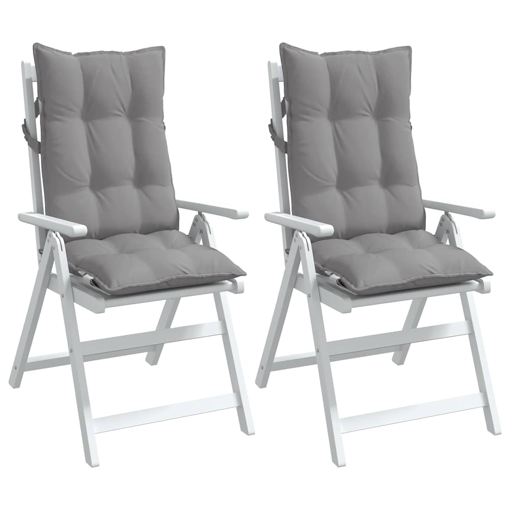 vidaXL Coussins de dossier haut 2 pcs Gris Tissu Oxford