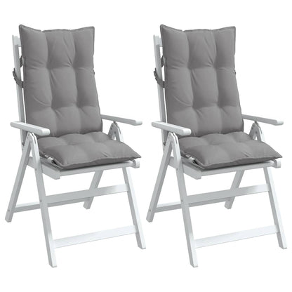 vidaXL Coussins de dossier haut 2 pcs Gris Tissu Oxford