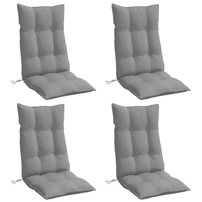 vidaXL Hochlehner-Auflagen 4 Stk. Grau Oxford-Gewebe