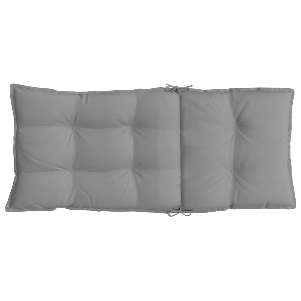vidaXL Hochlehner-Auflagen 4 Stk. Grau Oxford-Gewebe