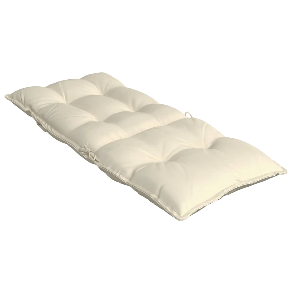vidaXL Hochlehner-Auflagen 6 Stk. Creme Oxford-Gewebe